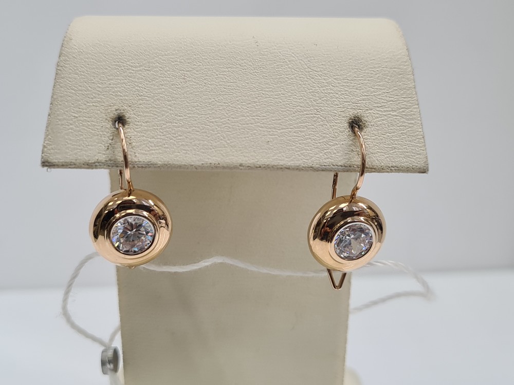 СЕРЬГИ С КАМНЕМ (Au 585)