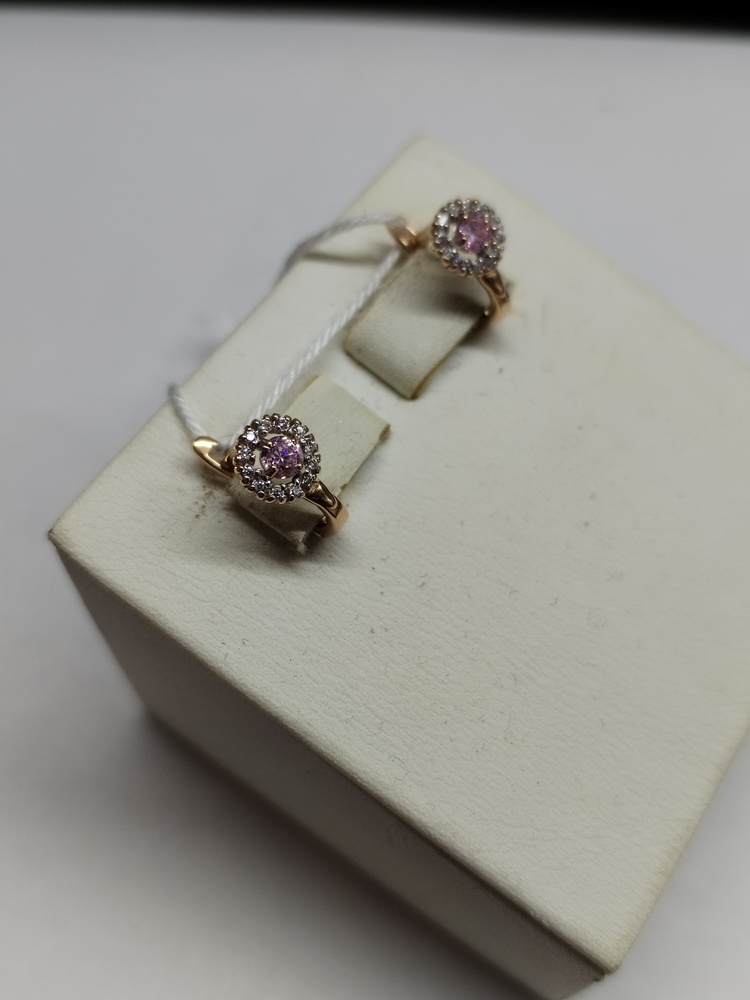 СКМИ585 СЕРЬГИ С КАМНЯМИ (Au 585)