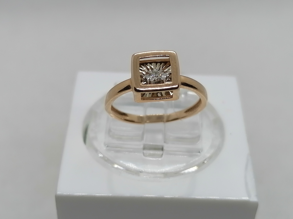 01-11-5704-11-00 КОЛЬЦО БРИЛЛИАНТ (Au 585)