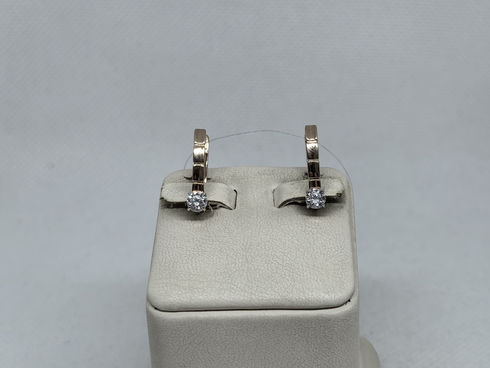 СЕРЬГИ С КАМНЕМ (Au 585)