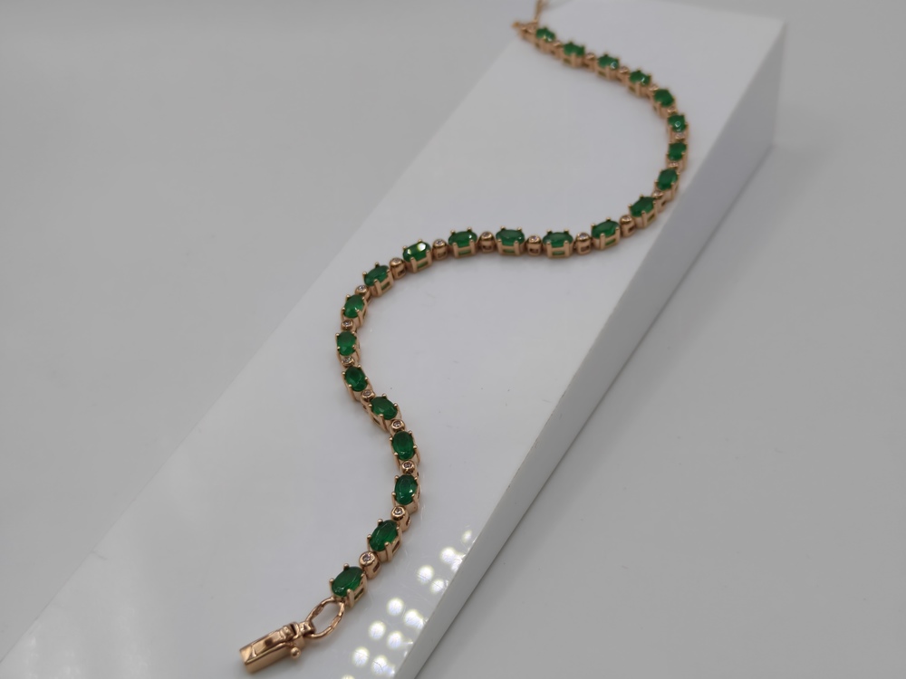 Б585 БРАСЛЕТ С КАМНЯМИ (Au 585)