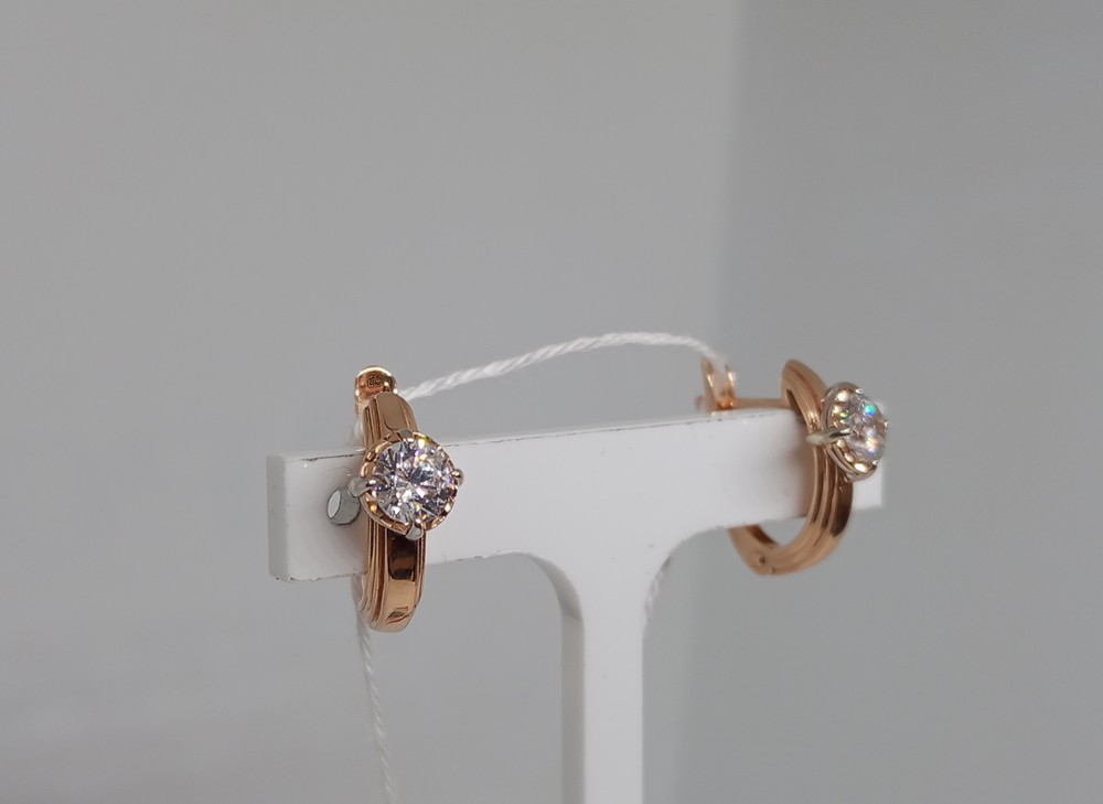 СЕРЬГИ С КАМНЕМ (Au 585)