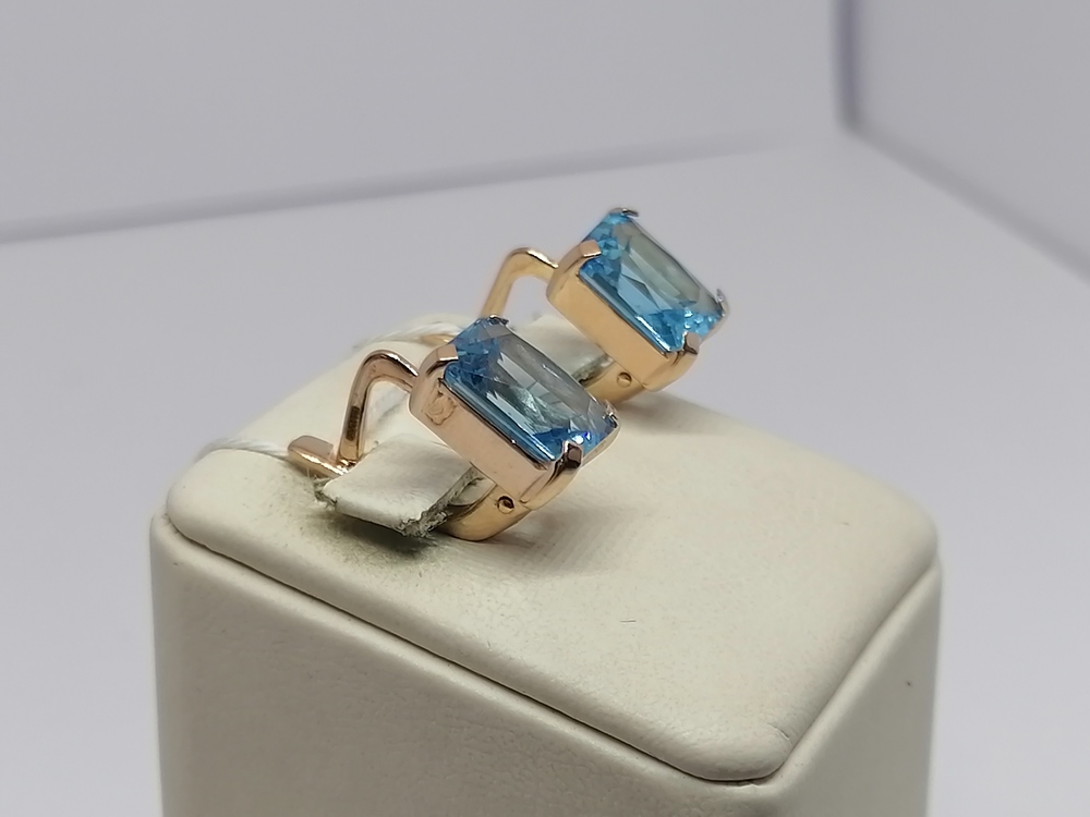 СЕРЬГИ С КАМНЕМ (Au 585)