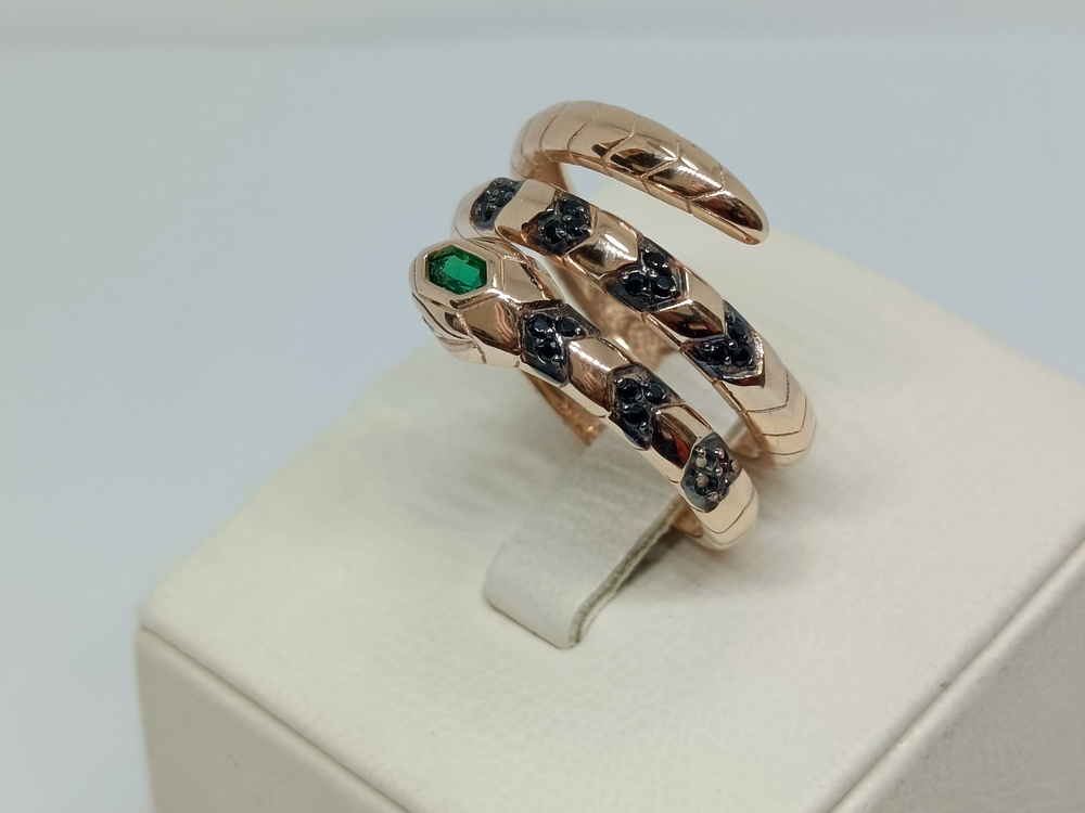 КОЛЬЦО С КАМНЯМИ (Au 585)