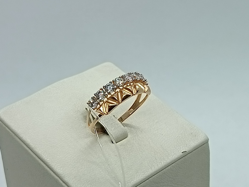 КОЛЬЦО С КАМНЯМИ (Au 585)