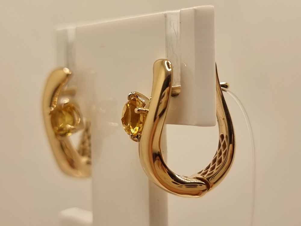 СЕРЬГИ С КАМНЕМ (Au 585)