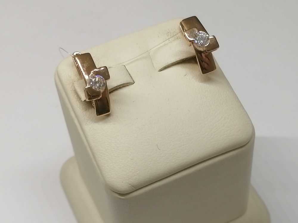 СЕРЬГИ С КАМНЕМ (Au 585)