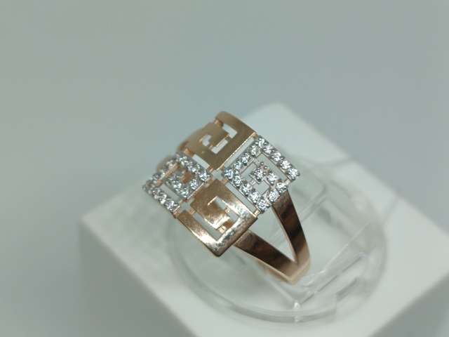 КОЛЬЦО С КАМНЯМИ (Au 585)