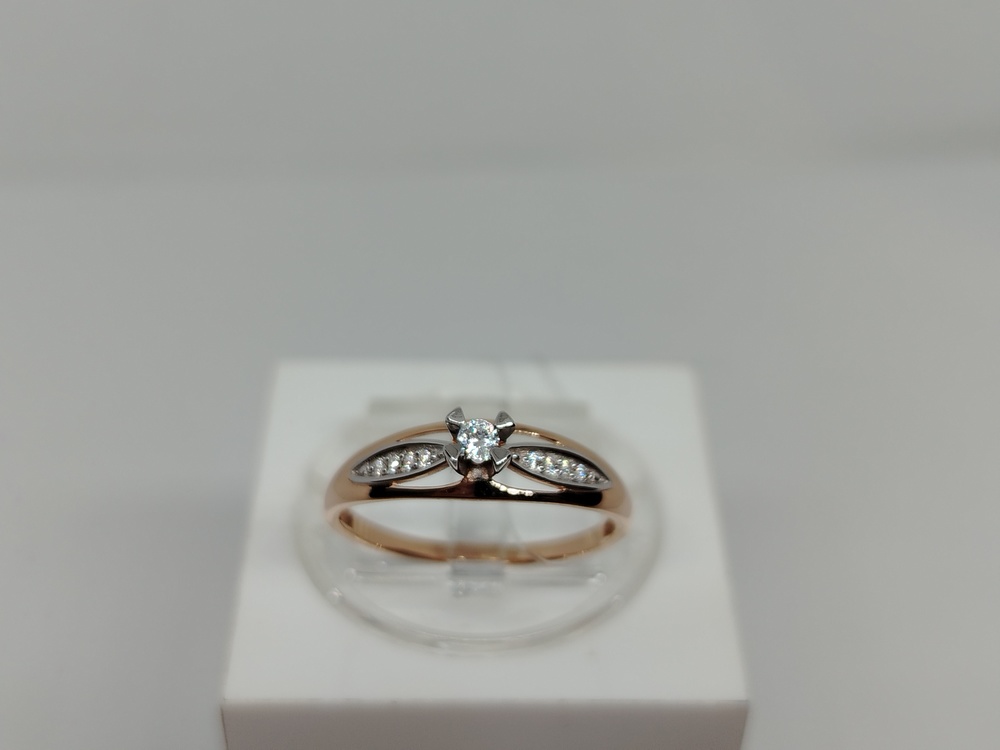 КОЛЬЦО С КАМНЯМИ (Au 585)