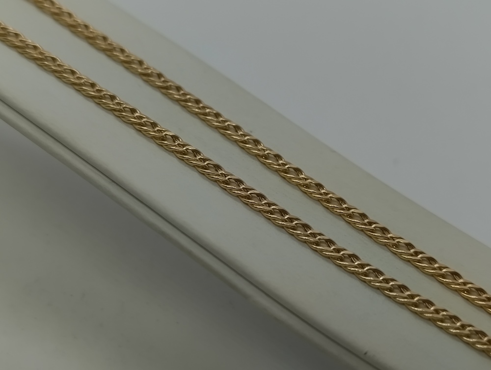 ЦЕПЬ ПУСТОТЕЛАЯ Ромб двойной (Au 585)