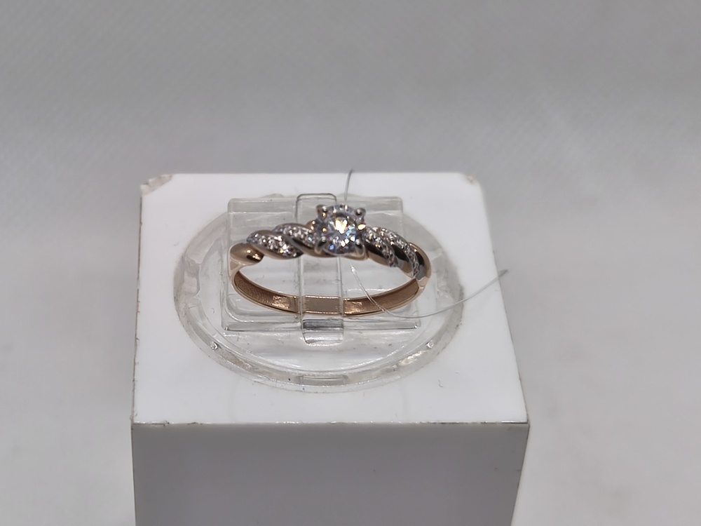 КОЛЬЦО С КАМНЯМИ (Au 585)