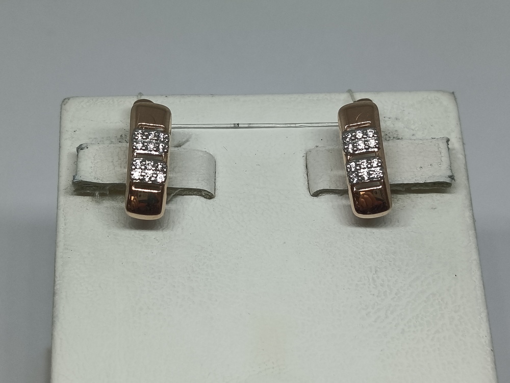 001602-1102 СЕРЬГИ С КАМНЯМИ (Au 585)