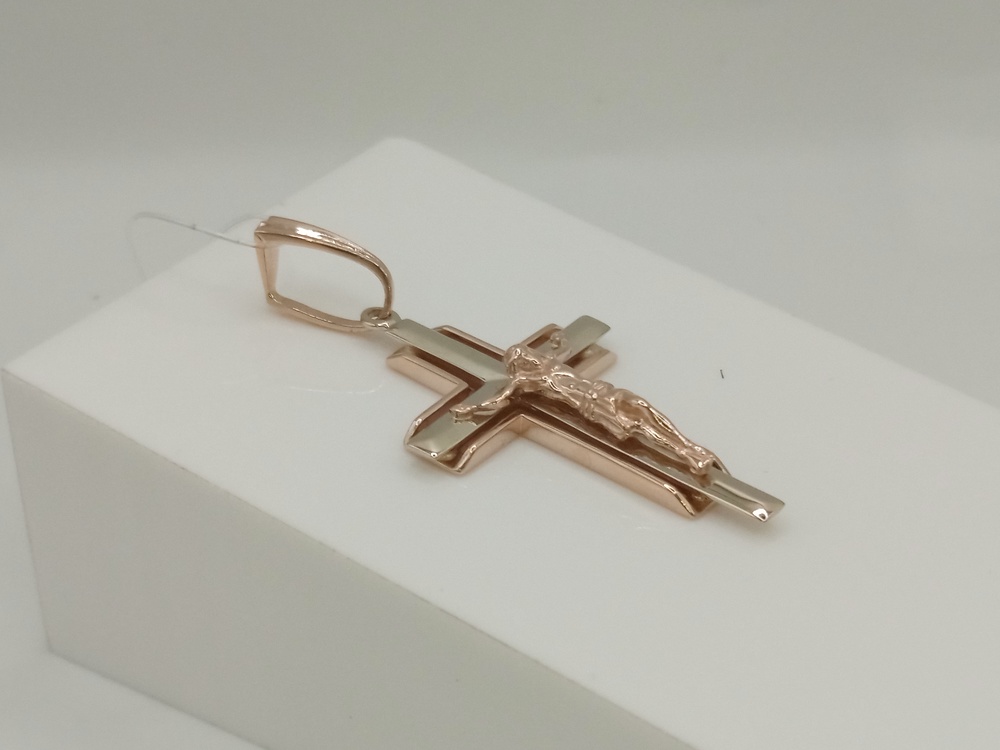 ПОДВЕСКА КРЕСТ без камня (Au 585)