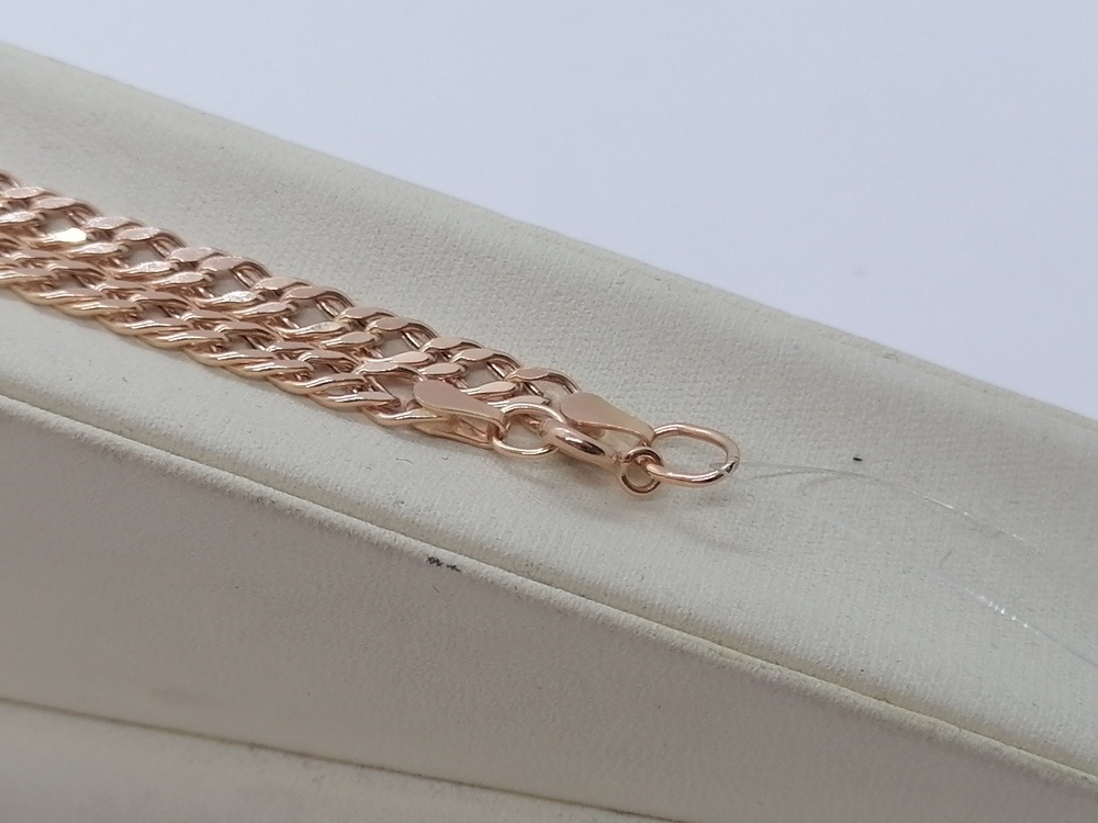 8080154П-45 ЦЕПЬ ПУСТОТЕЛАЯ Ромб двойной (Au 585)