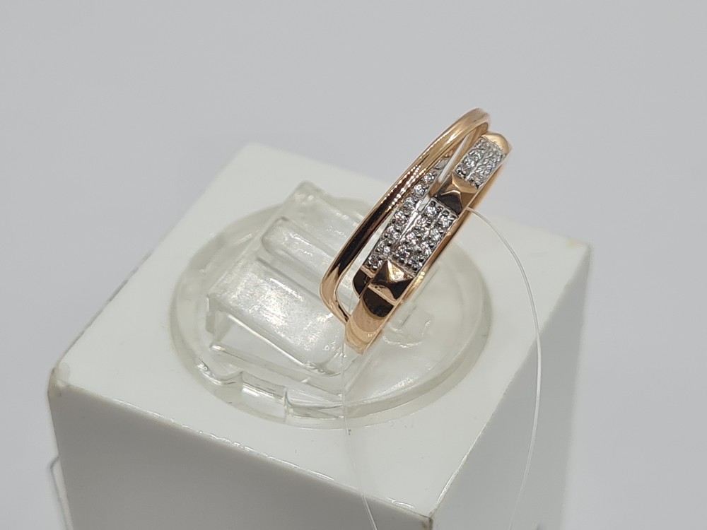 КОЛЬЦО С КАМНЯМИ (Au 585)