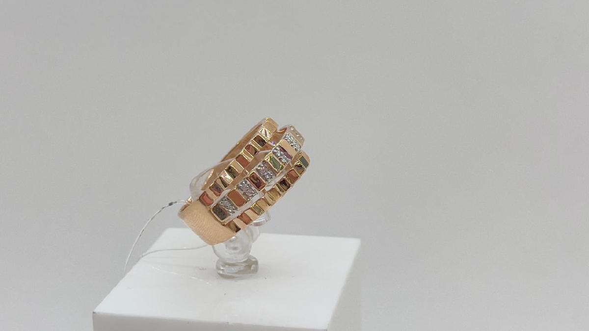 КОЛЬЦО С КАМНЯМИ (Au 585)