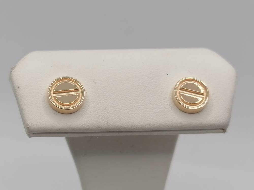 СЕРЬГИ ПУСЕТЫ без камня (Au 585)