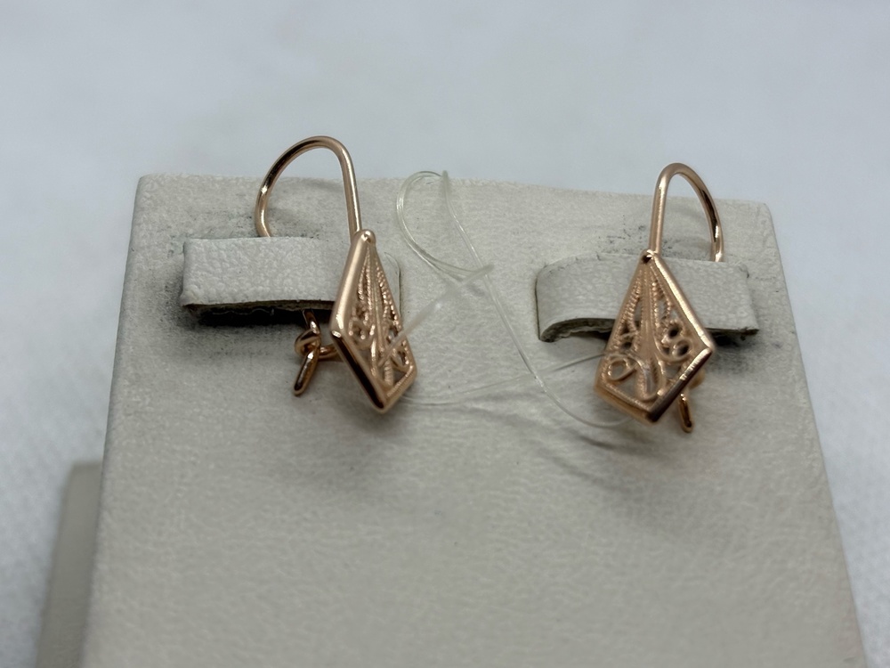 СЕРЬГИ ПЕТЕЛЬКА без камня (Au 585)