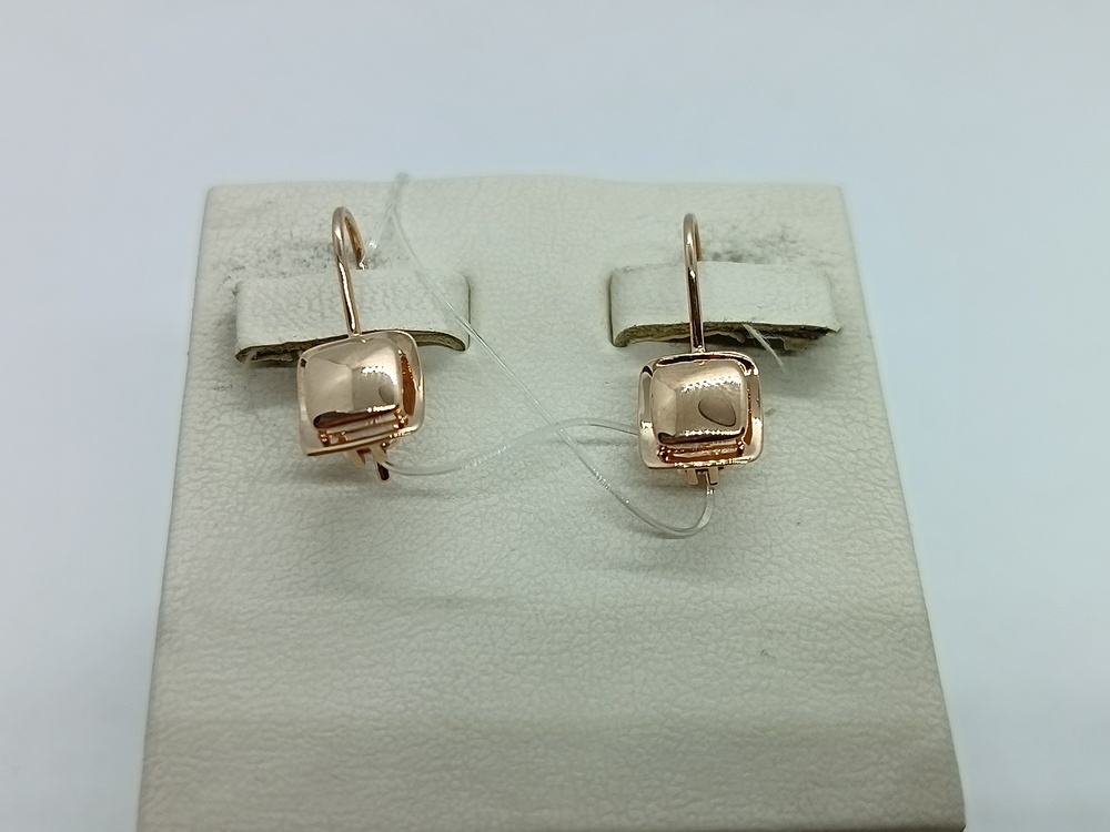 СЕРЬГИ ПЕТЕЛЬКА без камня (Au 585)