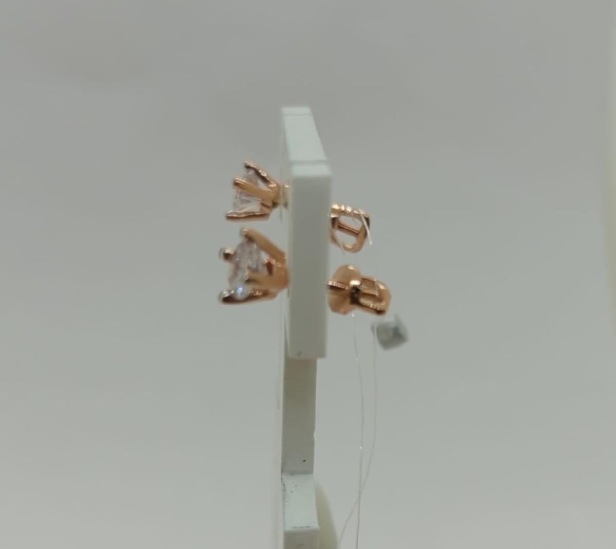 СЕРЬГИ ПУСЕТЫ с камнем (Au 585)