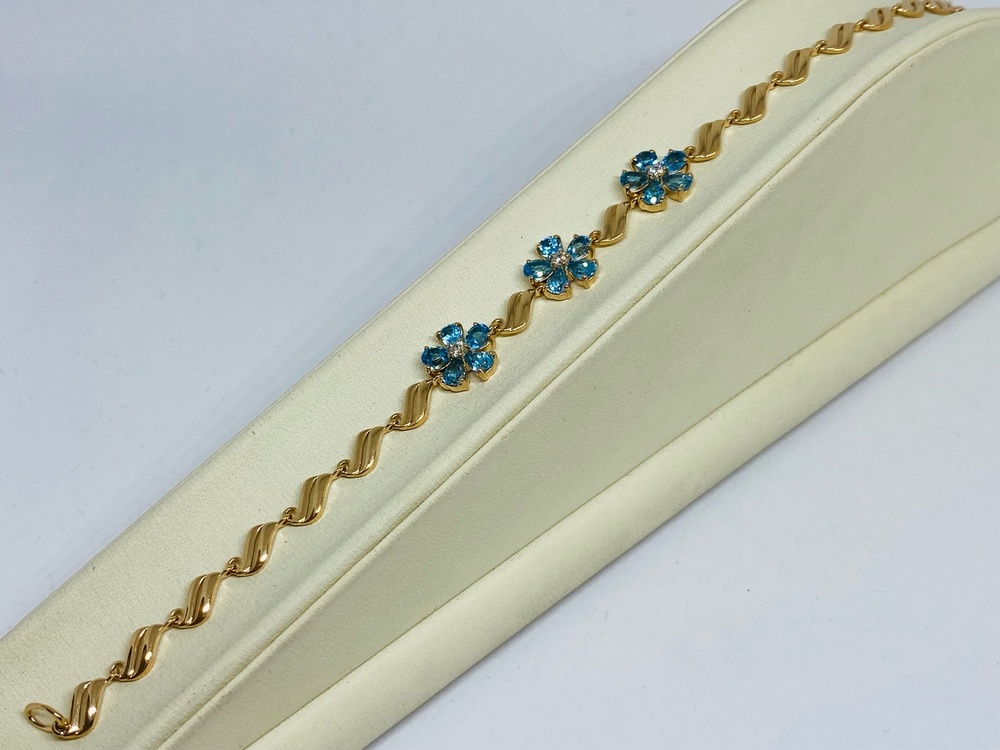 БРАСЛЕТ С КАМНЯМИ (Au 585)