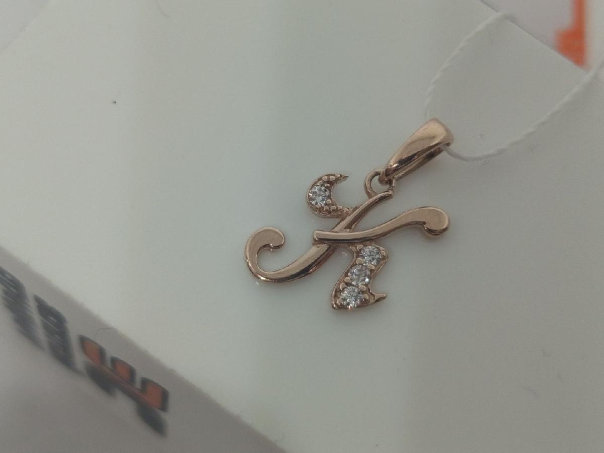 ПОД585 ПОДВЕСКА БУКВА К (Au 585)