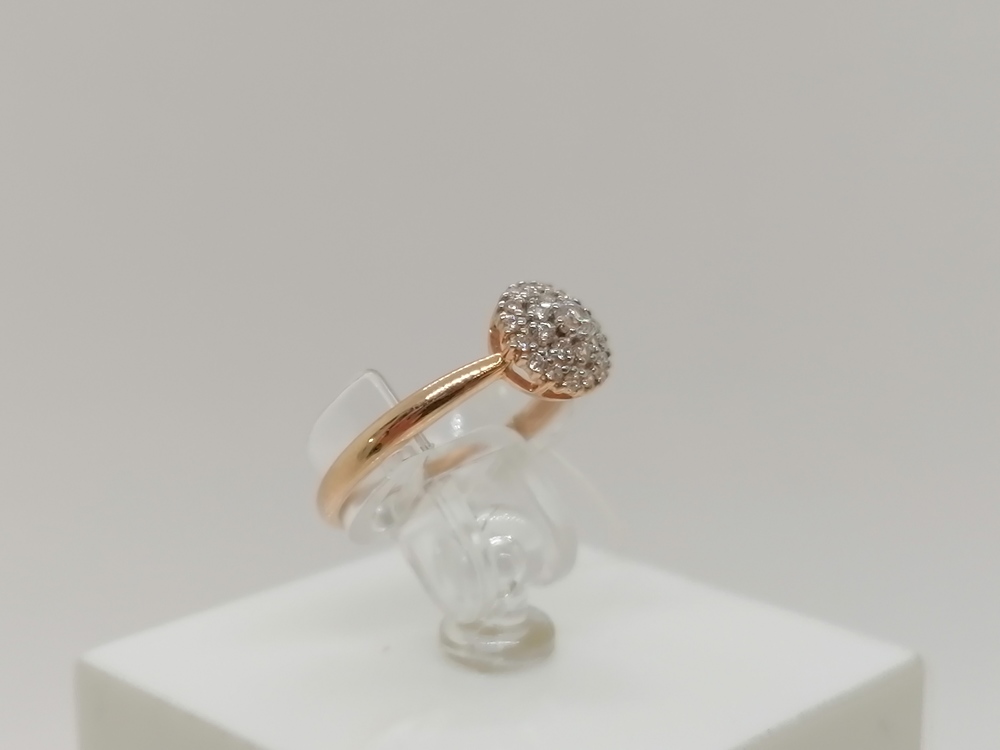 КОЛЬЦО С КАМНЯМИ (Au 585)