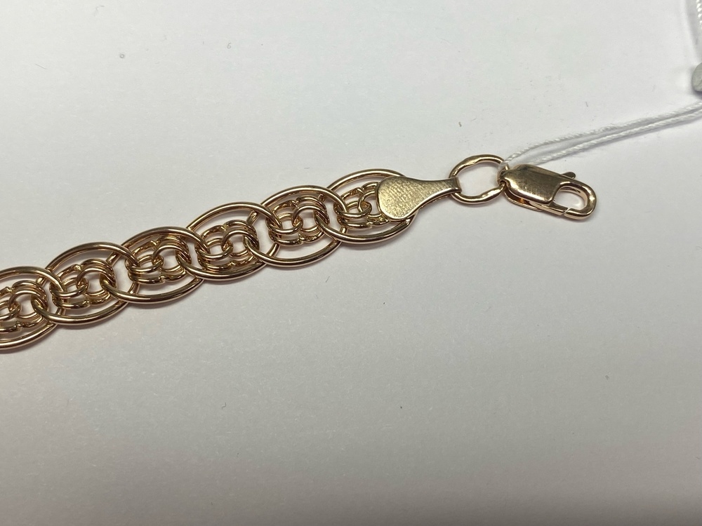 БРАСЛЕТ ПУСТОТЕЛЫЙ Нона-бисмарк (Au 585)