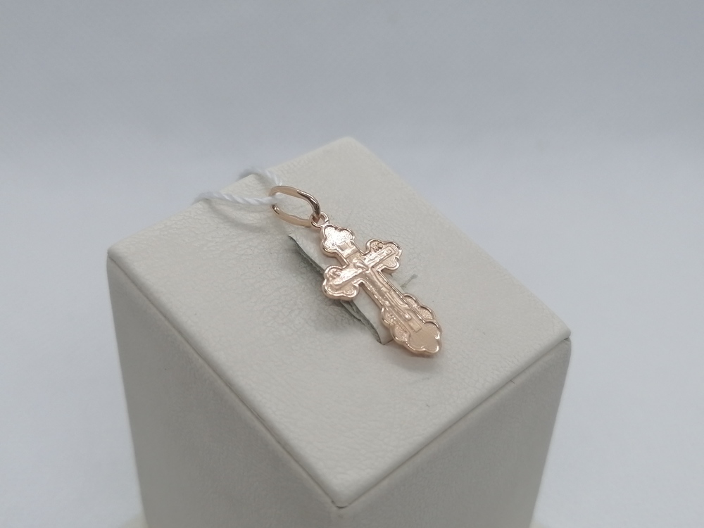 ПОДВЕСКА КРЕСТ БЕЗ КАМНЯ (Au 585)