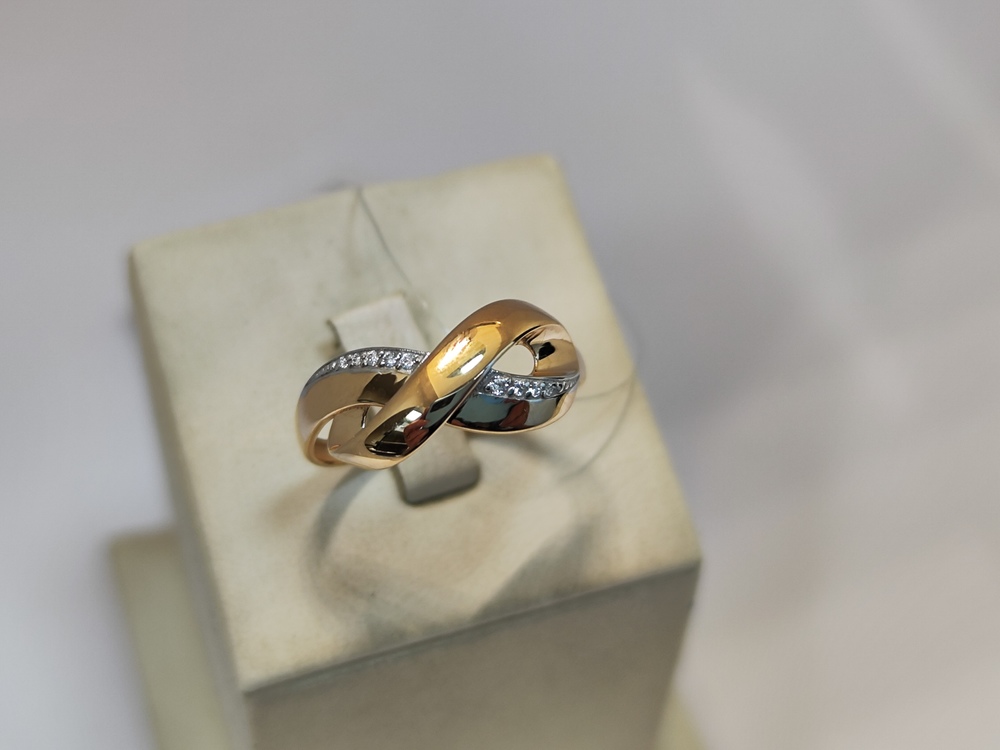 КОЛЬЦО С КАМНЯМИ (Au 585)