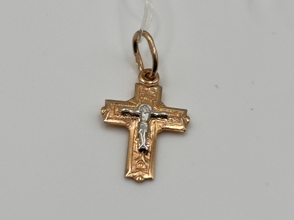 20-0153 ПОДВЕСКА КРЕСТ без камня (Au 585)