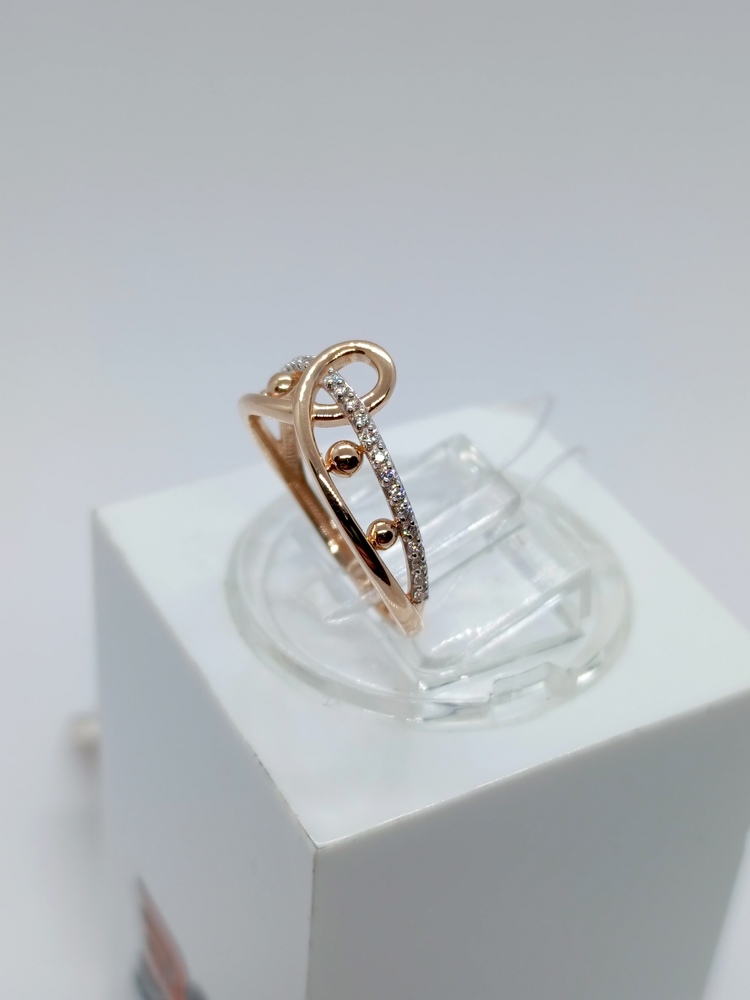 КОЛЬЦО С КАМНЯМИ (Au 585)