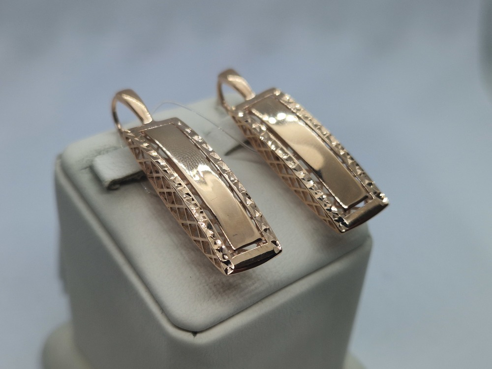 СЕРЬГИ ПЕТЕЛЬКА без камня (Au 585)