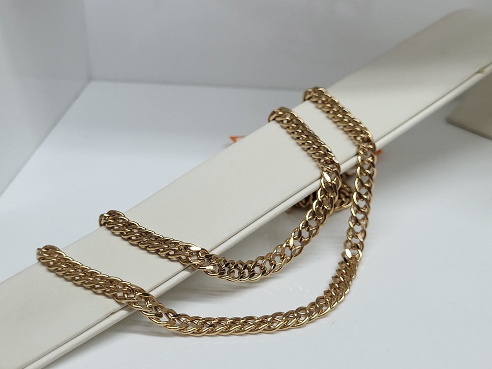 ЦЕПЬ ПУСТОТЕЛАЯ Ромб двойной (Au 585)