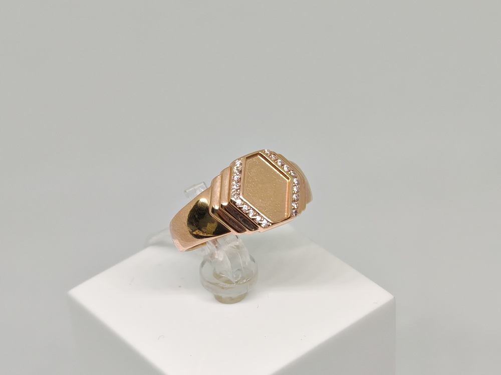 ПЕЧАТКА С КАМНЯМИ (Au 585)