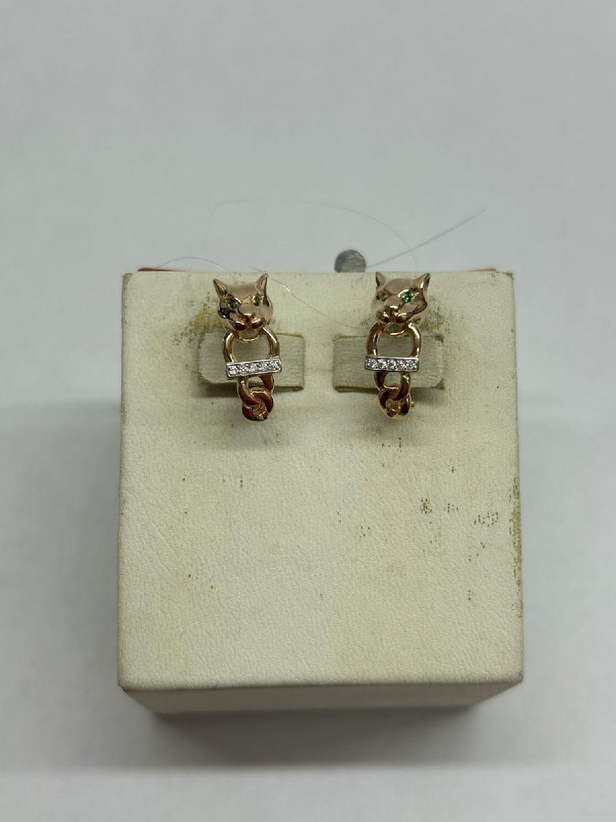 СЕРЬГИ С КАМНЯМИ (Au 585)