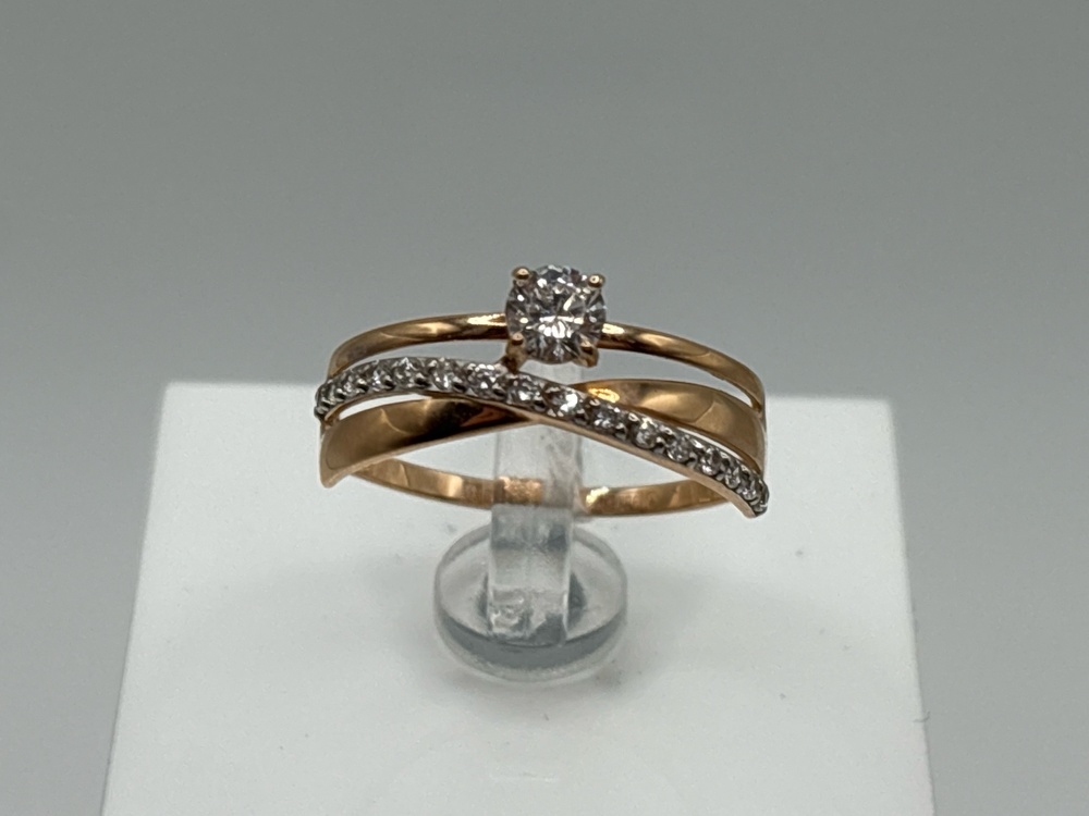 КОЛКМИ585 КОЛЬЦО С КАМНЯМИ (Au 585)