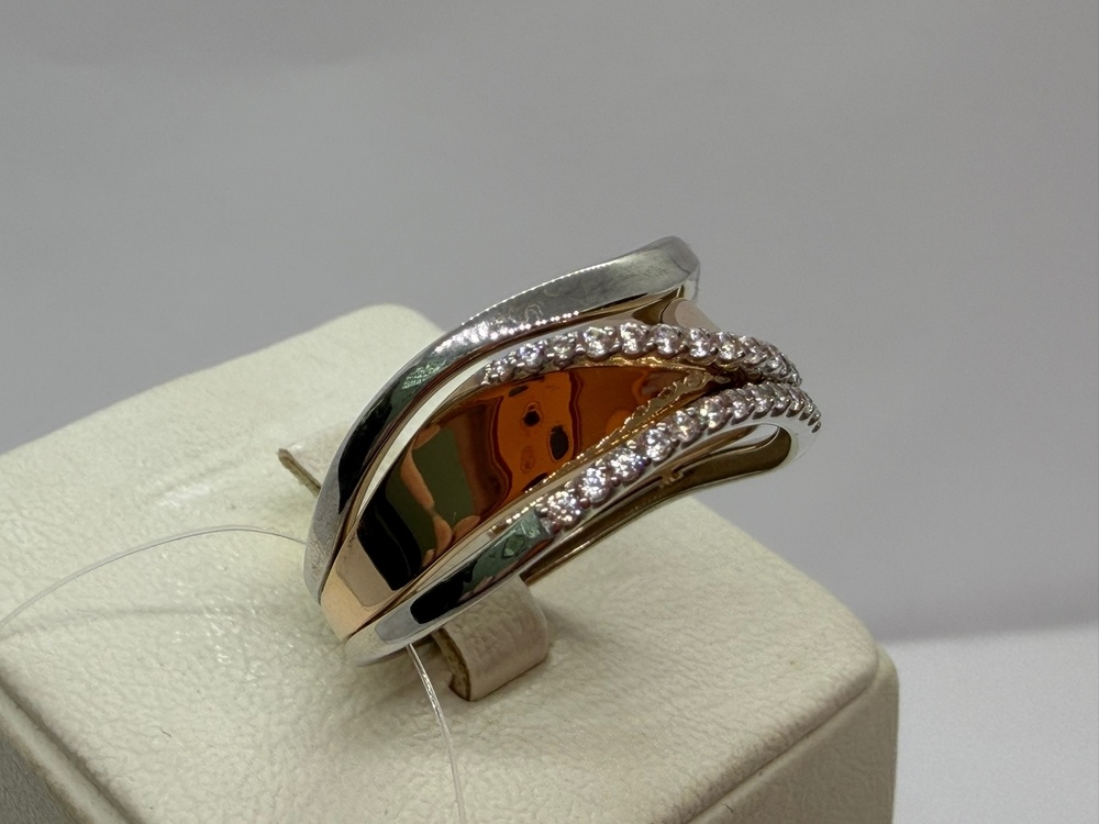 КОЛЬЦО С КАМНЯМИ (Au 585)