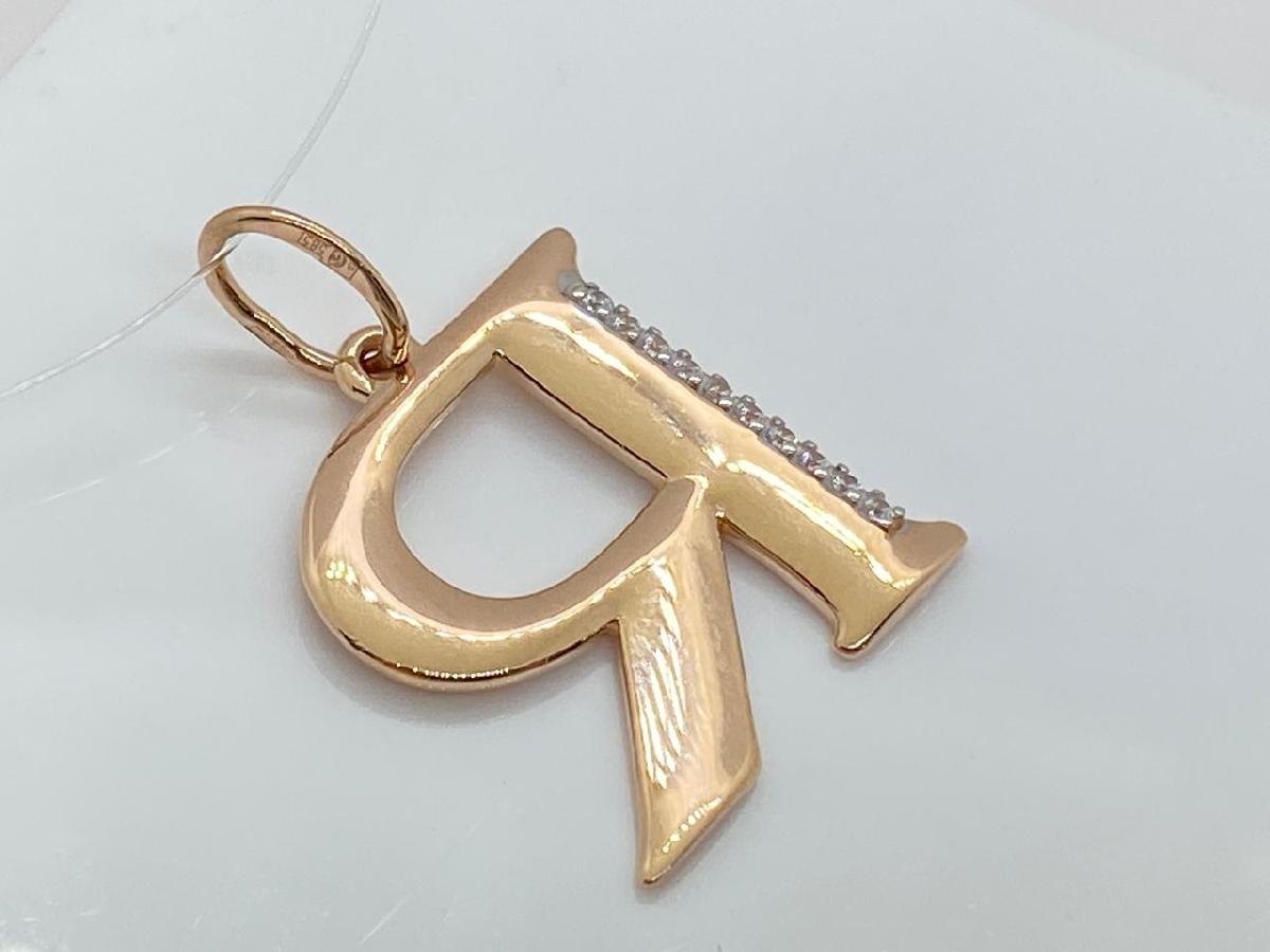 ПОДВЕСКА БУКВА Я с камнями (Au 585)
