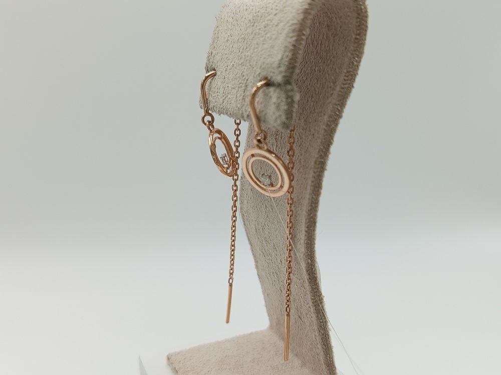 СЕРЬГИ ПРОДЕВКИ с камнем (Au 585)