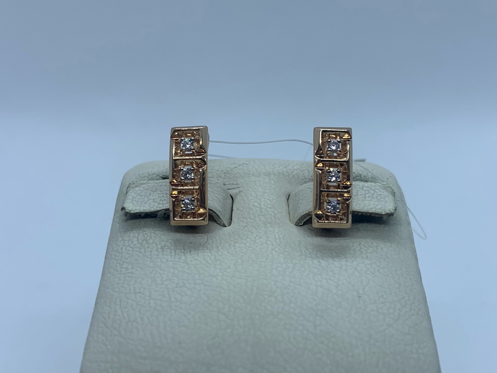 1201940 СЕРЬГИ С КАМНЯМИ (Au 585)