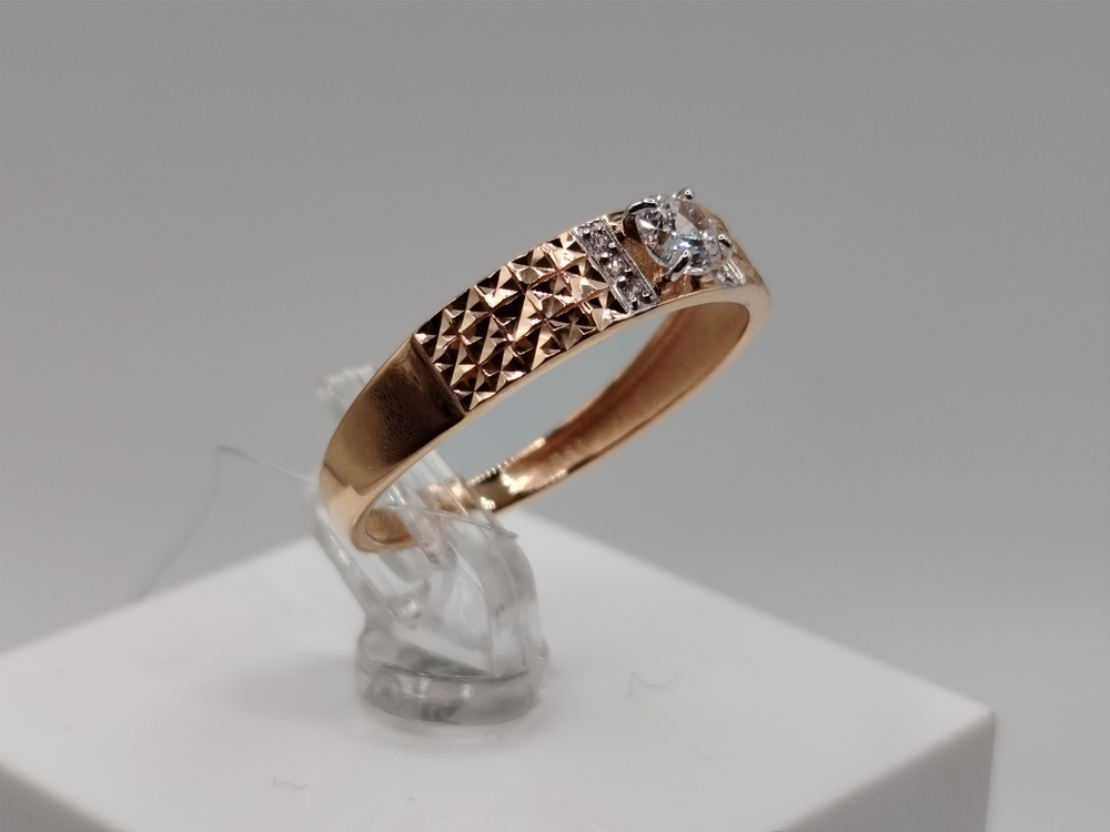 КОЛЬЦО С КАМНЯМИ (Au 585)