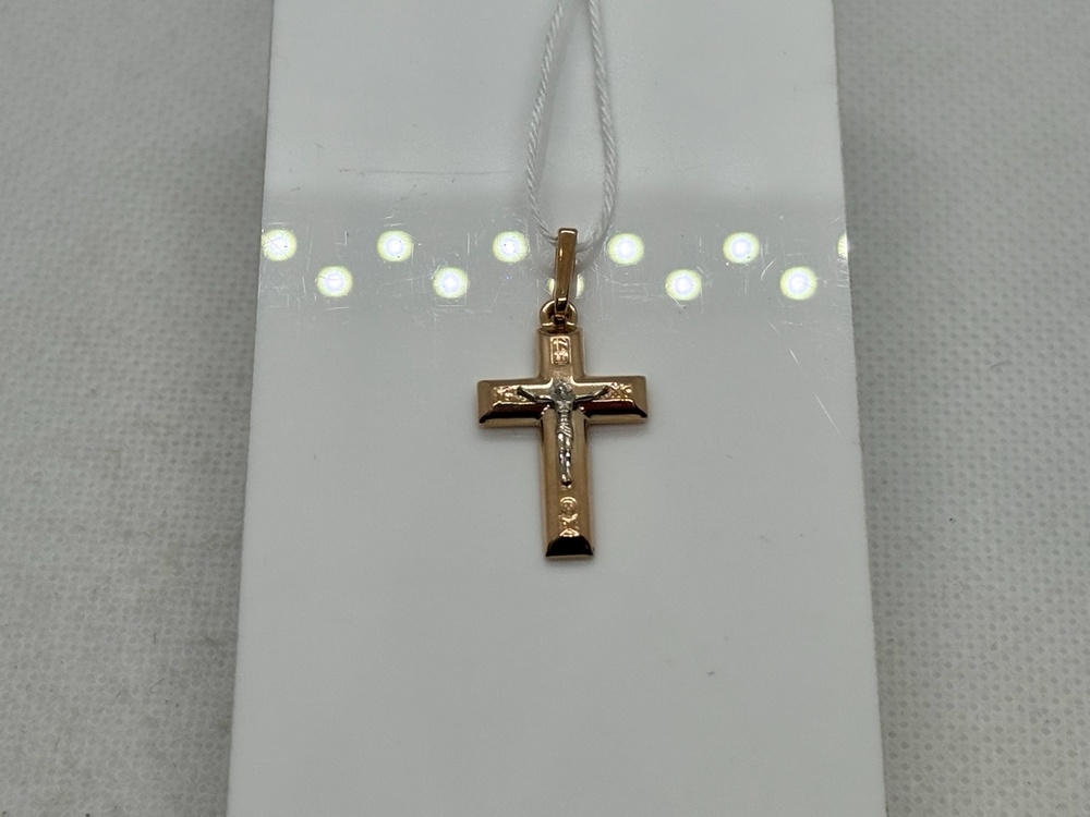 ПОДВЕСКА КРЕСТ БЕЗ КАМНЯ (Au 585)
