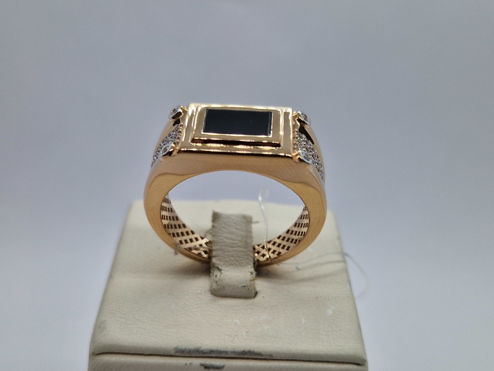 КОЛЬЦО ПЕЧАТКА с камнями (Au 585)