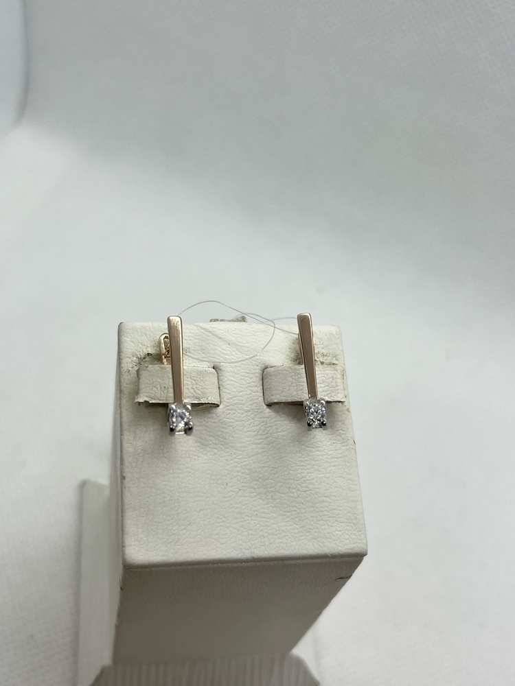 СЕРЬГИ С КАМНЕМ (Au 375)