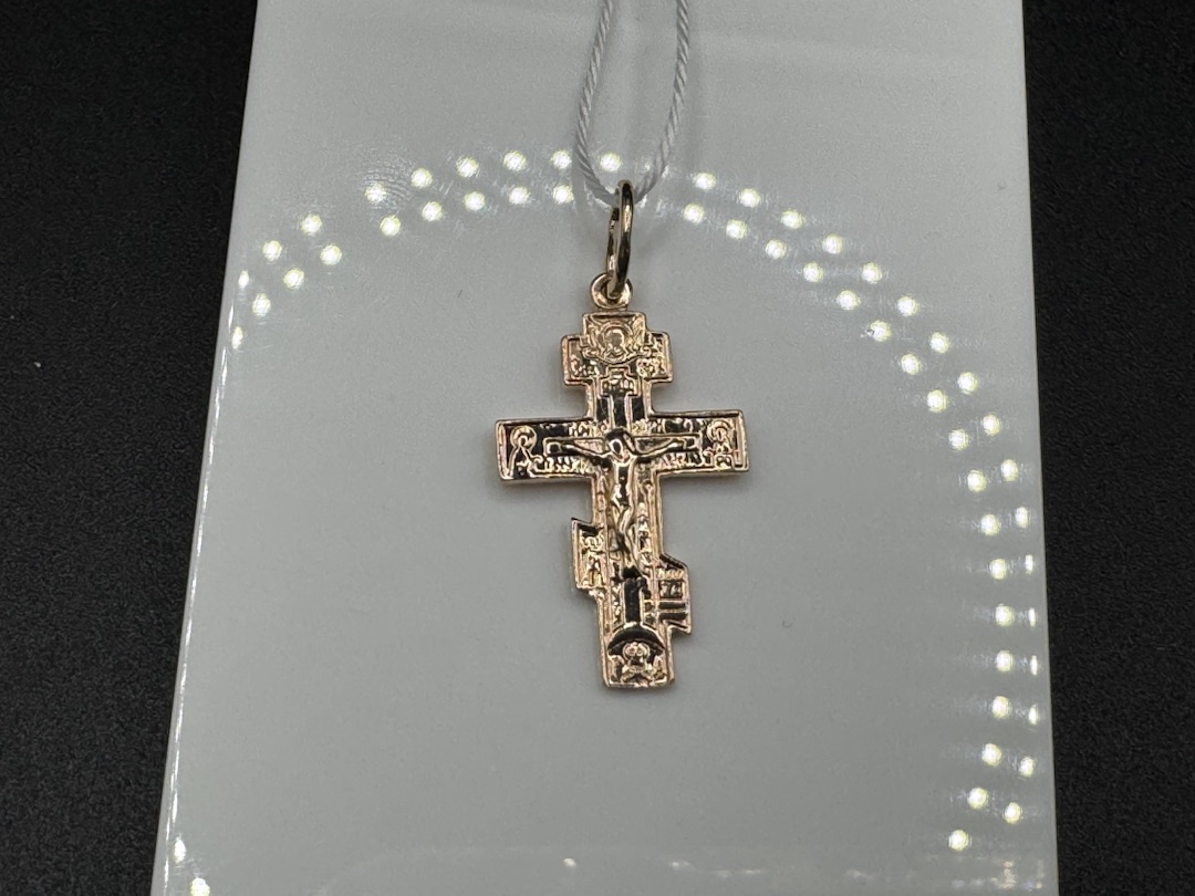 ПОДКБК585 ПОДВЕСКА КРЕСТ БЕЗ КАМНЯ (Au 585)