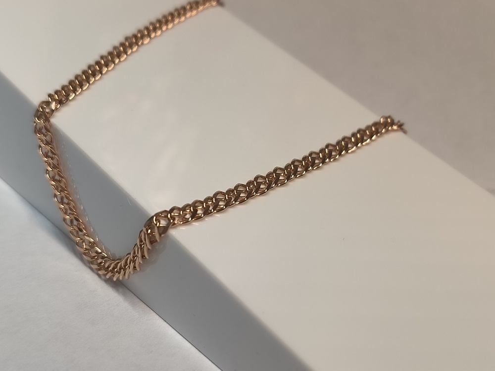 БРАСЛЕТ ПОЛНОВЕСНЫЙ Ромб двойной Au 585