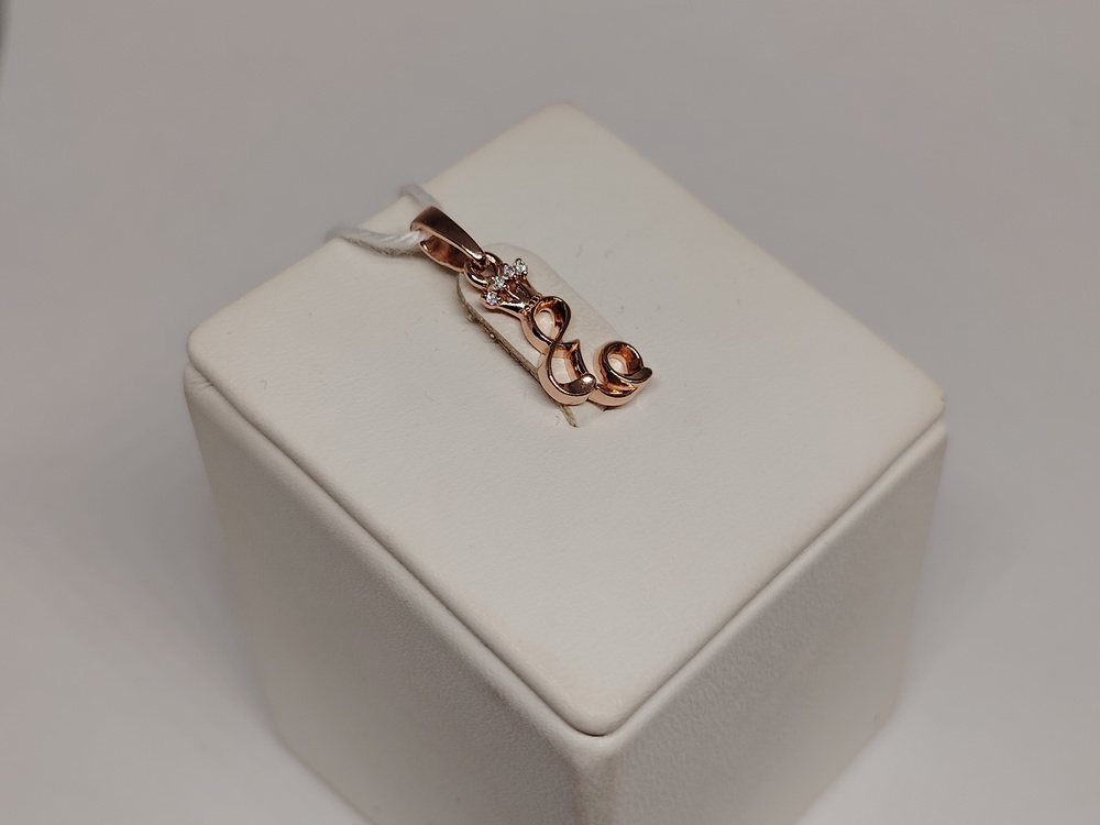 ПОДВЕСКА БУКВА Е Au 585