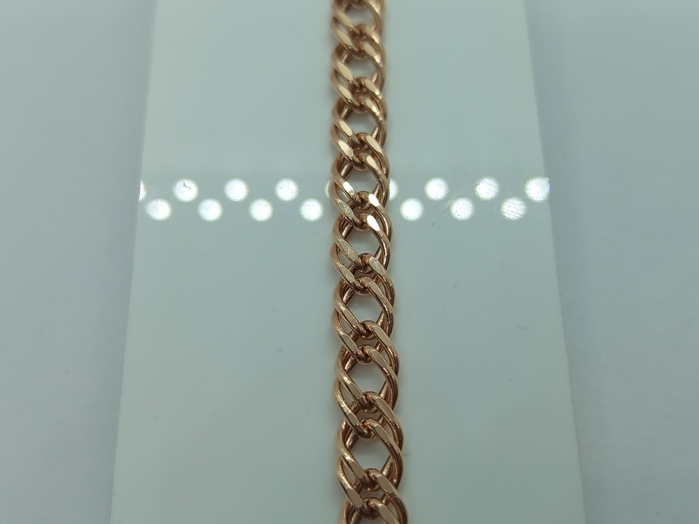 БРАСЛЕТ ПУСТОТЕЛЫЙ Ромб двойной (Au 585)