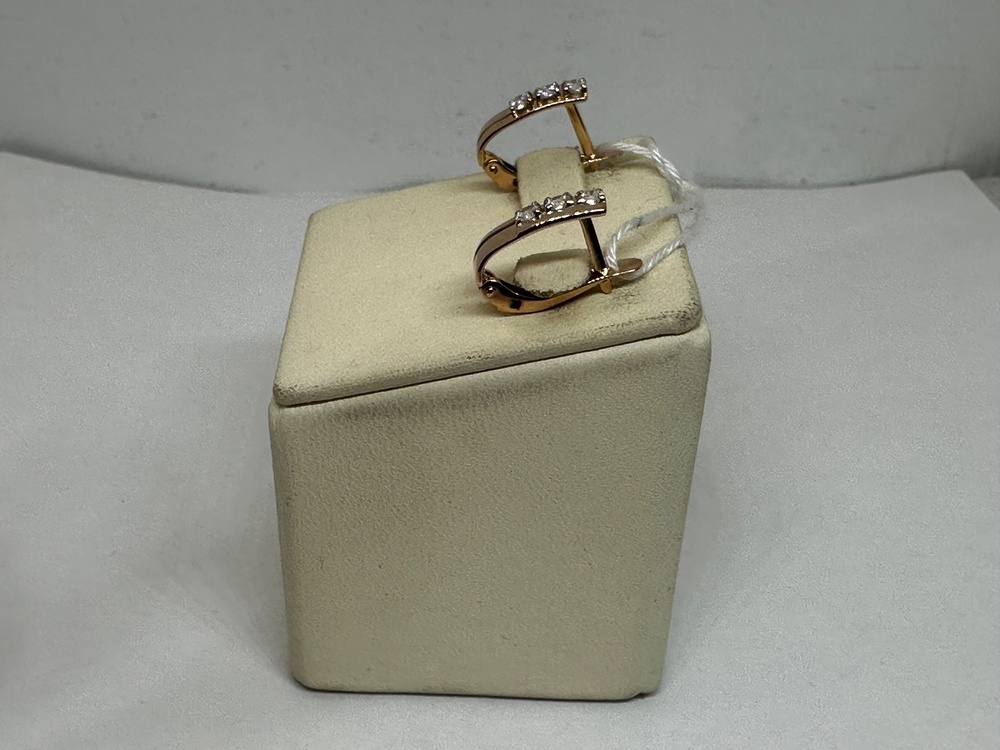 СКМИ585 СЕРЬГИ С КАМНЯМИ (Au 585)